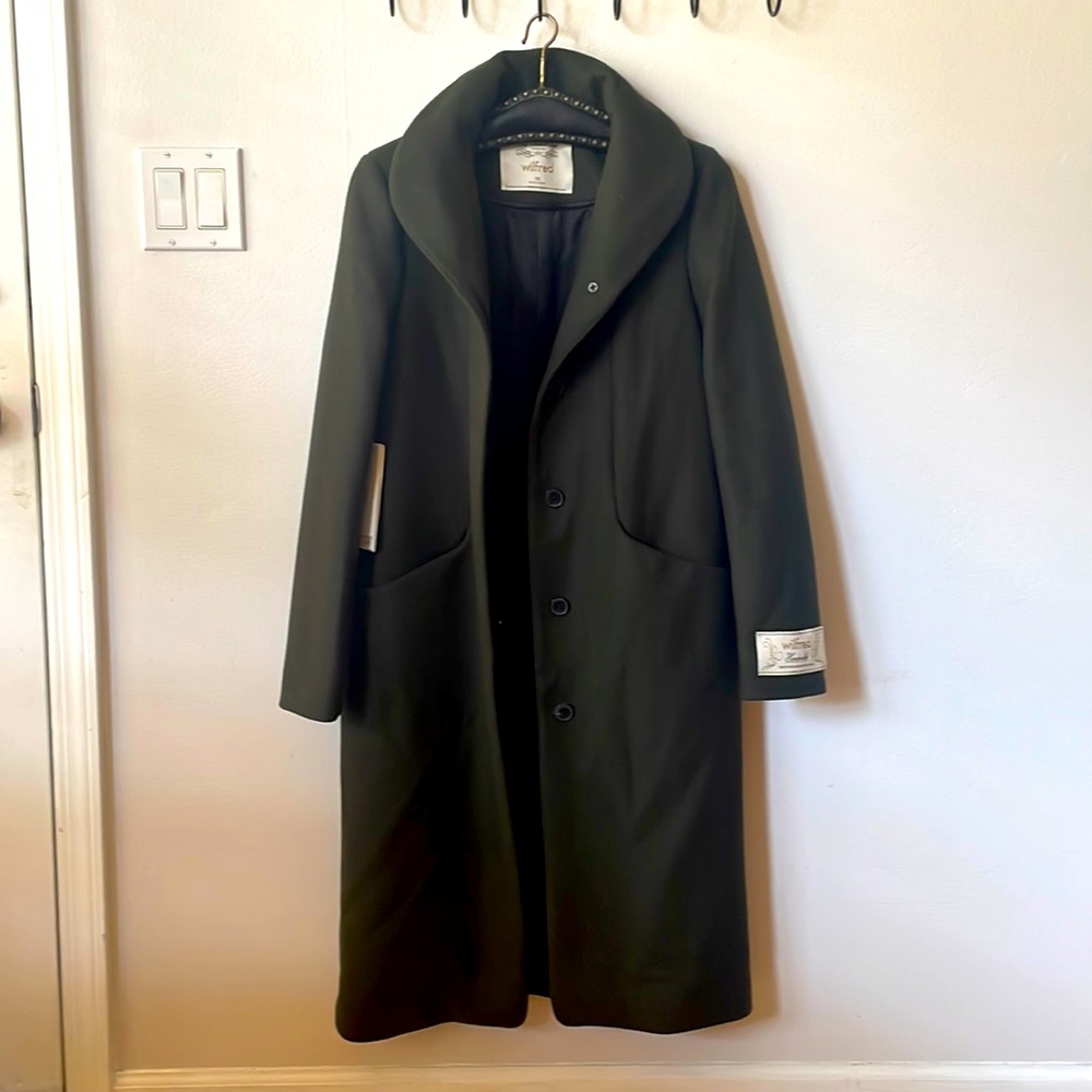 Aritzia Wilfred Cocoon Coat Long XS Olive